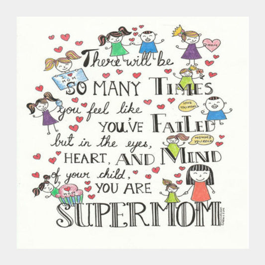 supermom Square Art Prints
