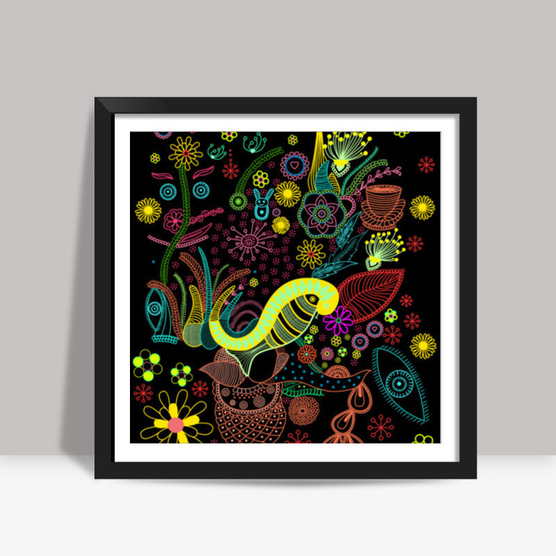 The Enchanted Forest - Night Square Art Prints