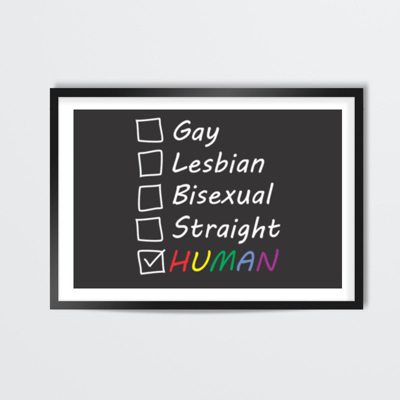 Gay pride human Wall Art