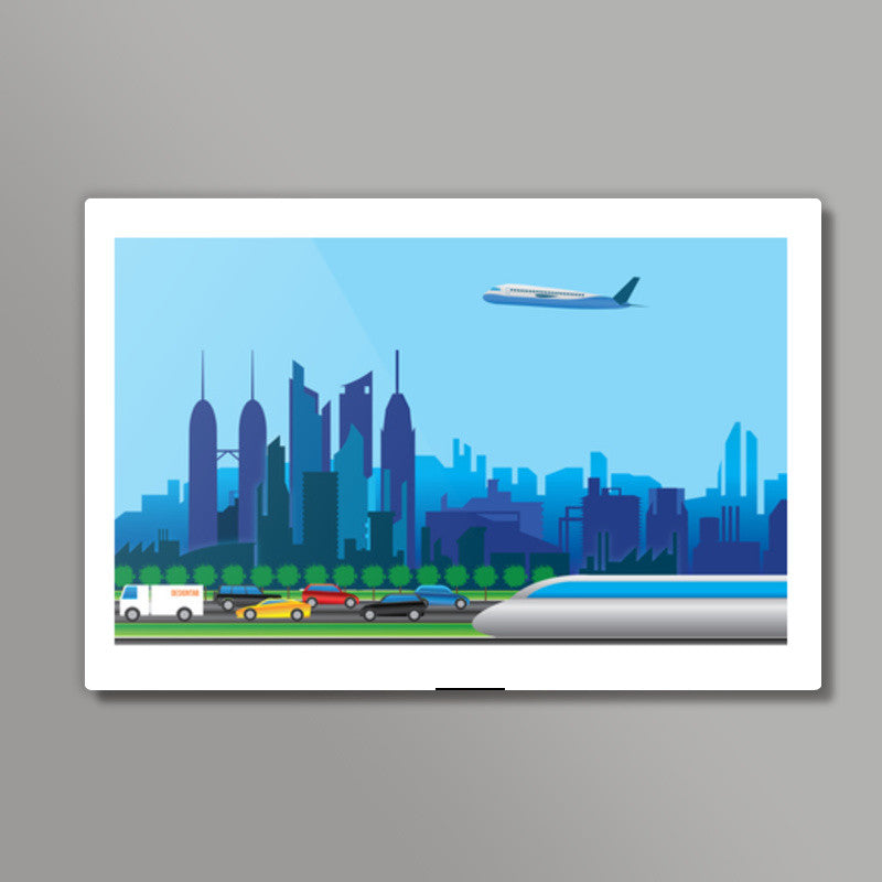 Cityscape Illustration Wall Art