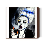 Smoking lady | cigarette |  Square Art Prints