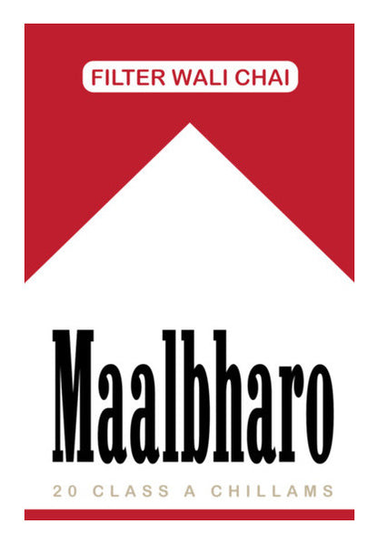 Maalbharo - A tribute to Marlboro and tea lovers ! Wall Art