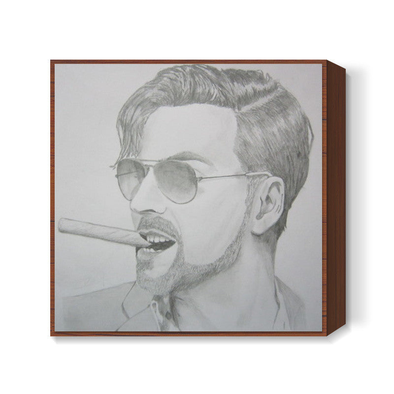 Akshay Kumar Pencil Sketch Square Art Prints