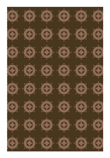 Brown Flat Geometric Pattern Art PosterGully Specials
