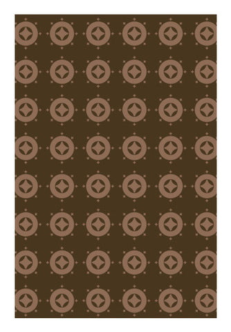 Brown Flat Geometric Pattern Art PosterGully Specials