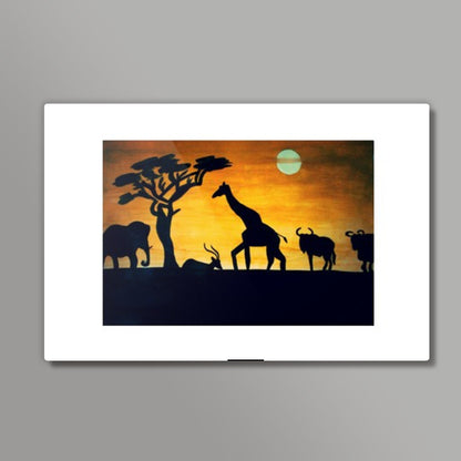 African Sunset Wall Art