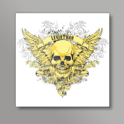 Winged Skull Square Art Prints