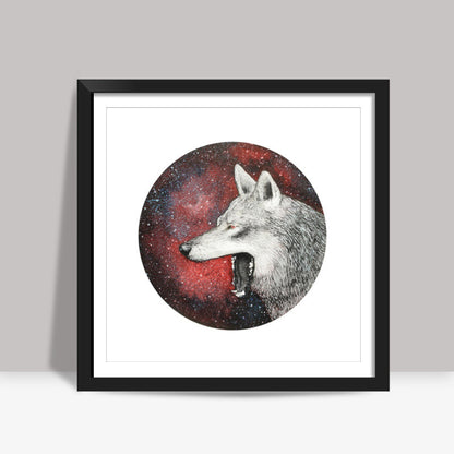 Red Wolf Square Art Prints