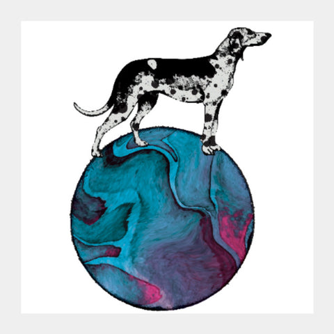 Square Art Prints, A Dog's World Square Art | Lotta Farber, - PosterGully