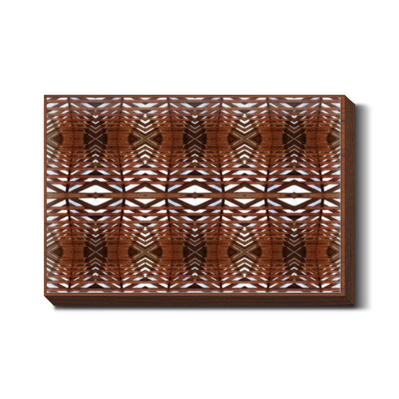 Geometric Egyptian Style Wooden Textured Ornate Background Wall Art