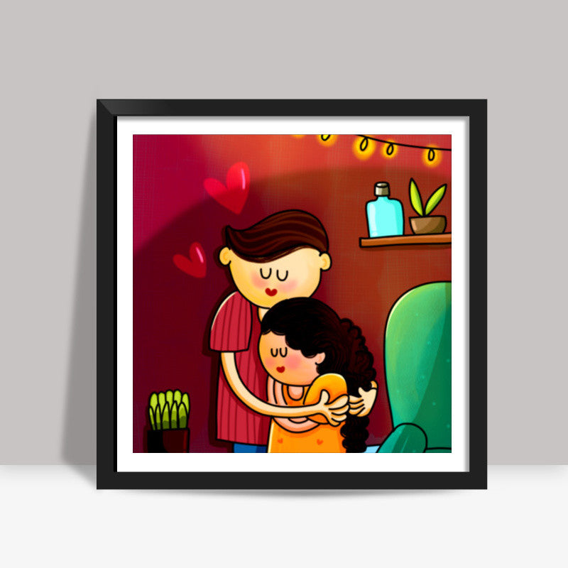 US (The Warm Hug) Square Art Prints