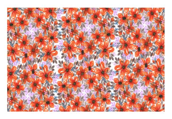Blooming Orange Wildflowers Painted Floral Spring Background  Wall Art PosterGully Specials
