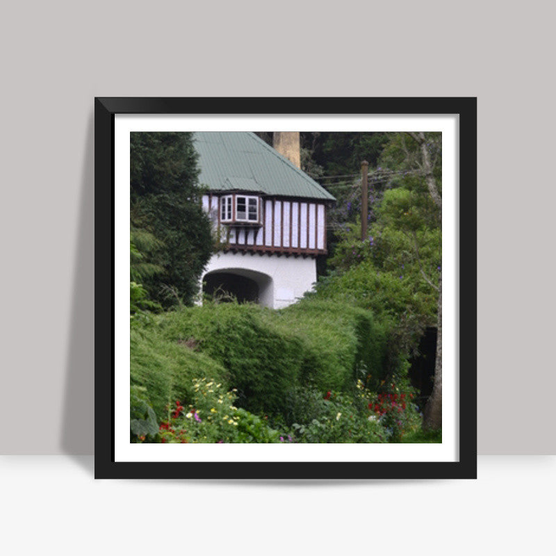 Forest Cottage Square Art Prints