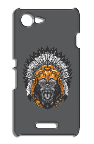 Gorilla Wearing Aztec Headdress Sony Xperia E3 Cases