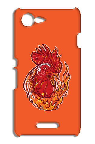 Rooster On Fire Sony Xperia E3 Cases