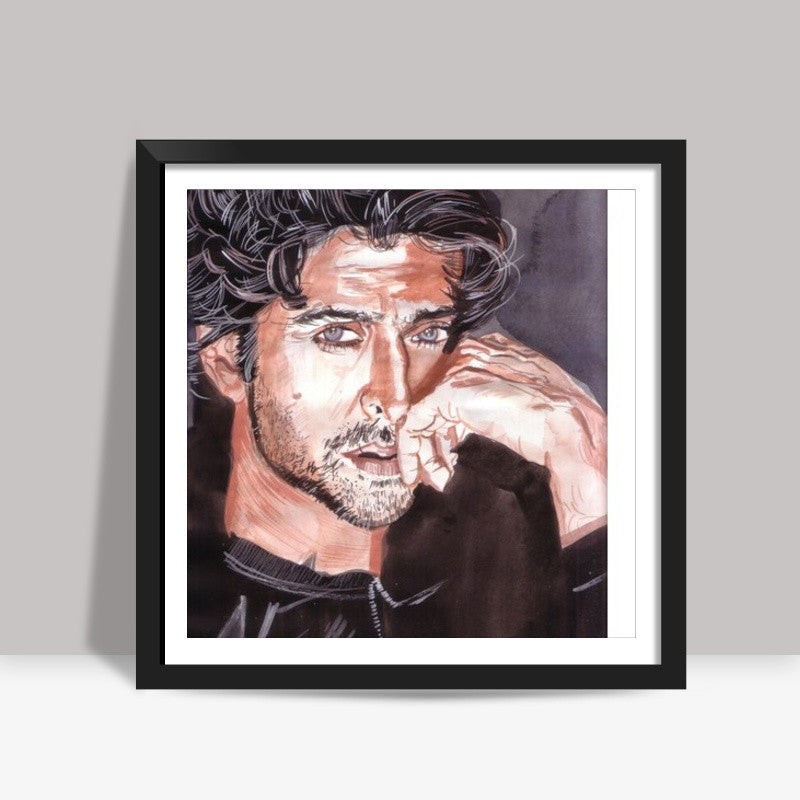 Superstar Hrithik Roshan has charisma and charm, substance and style Square Art Prints