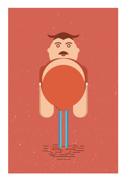 Long Leg Men Cartoon Art PosterGully Specials