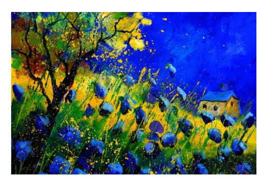 Blue Poppies 556130 Art PosterGully Specials