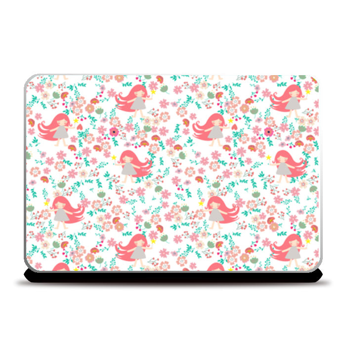 Cute Bird And Flower Laptop Skins