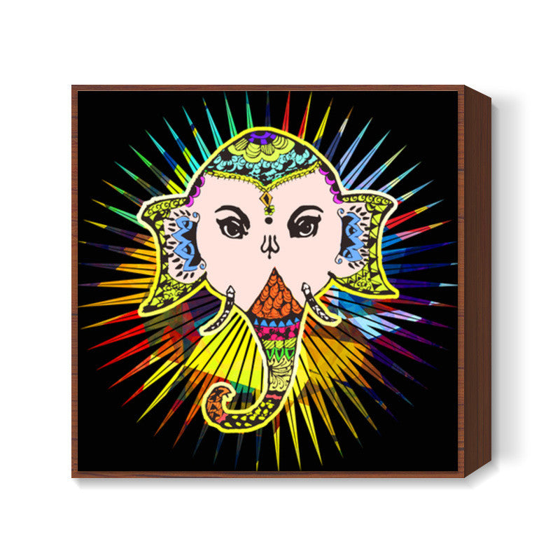 Lord Ganesha The Supreme!! Square Art Prints