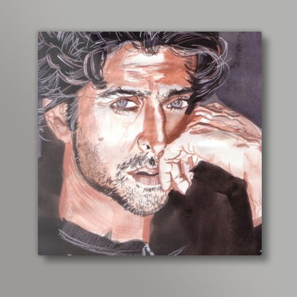 Bollywood superstar Hrithik Roshan has charm and charisma, style and substance Square Art Prints