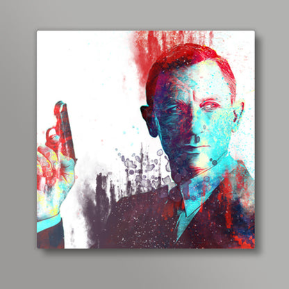 007 - Daniel Craig Square Art Prints