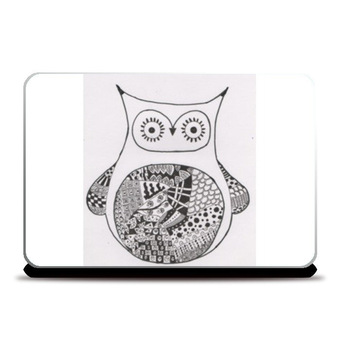 Laptop Skins, Tangle Owl I Gayatri Iyer Laptop Skins