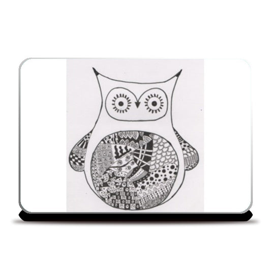 Laptop Skins, Tangle Owl I Gayatri Iyer Laptop Skins