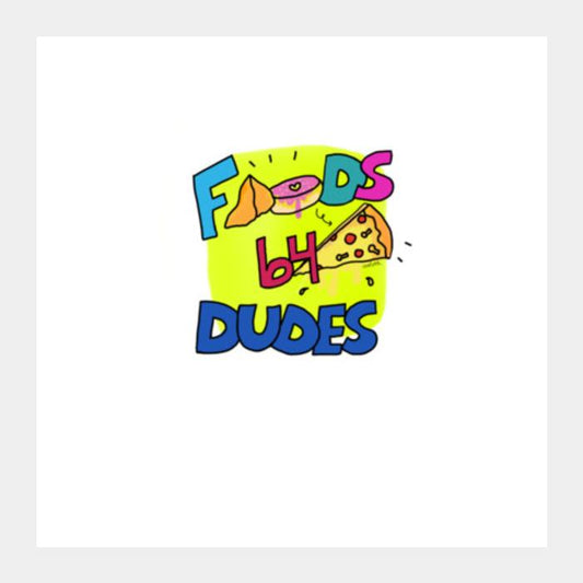 PosterGully Specials, Foods before dudes Square Art Prints