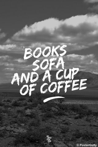 Wall Art, Books Sofa And Coffee #bewhoyouare, - PosterGully