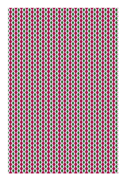 Vintage Vertical Pink And Green Diamond Stripe Retro Pattern Wall Art