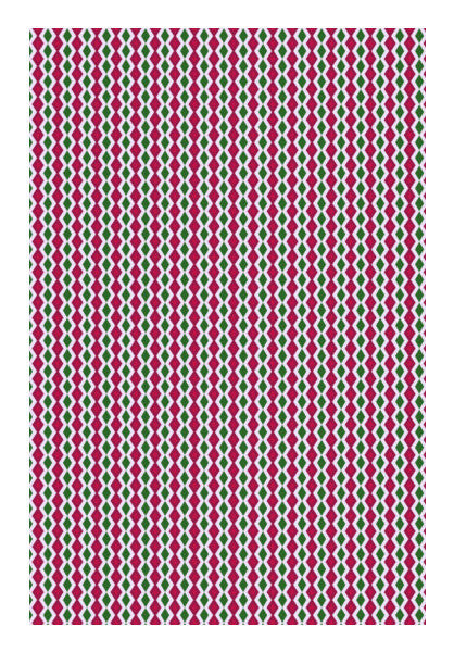 Vintage Vertical Pink And Green Diamond Stripe Retro Pattern Art PosterGully Specials