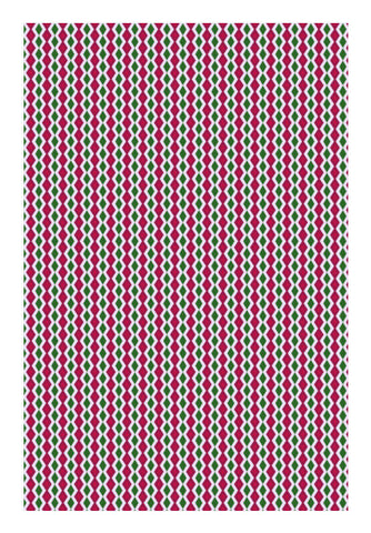 Vintage Vertical Pink And Green Diamond Stripe Retro Pattern Art PosterGully Specials