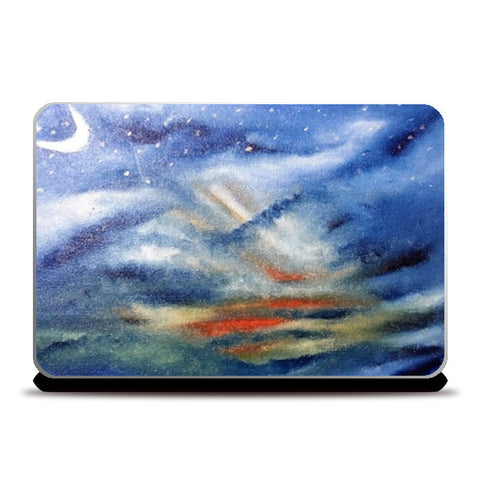 THE SKY AT DUSK | BARE HAND PAINTING - NATURE ABSTRACT |  Laptop Skins