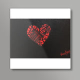 Love in BROKEN pieces of Heart | Abstract | Square Art Prints