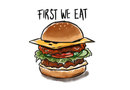 First we eat Wall Art