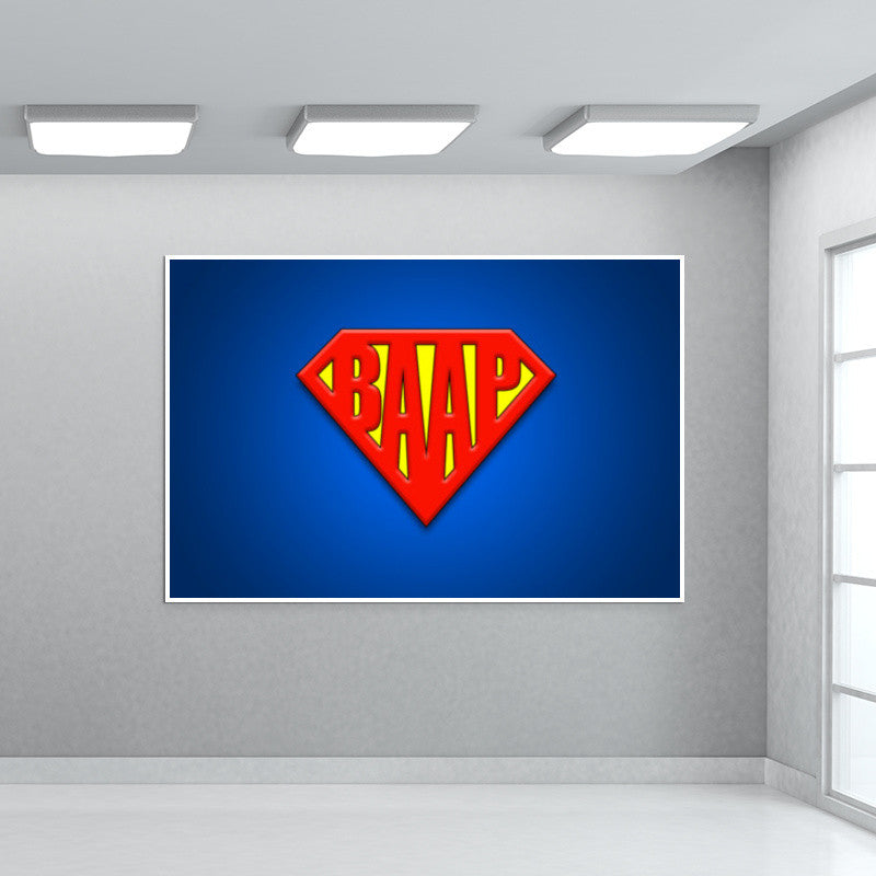 SUPER-BAAP | Fathers Day Wall Art