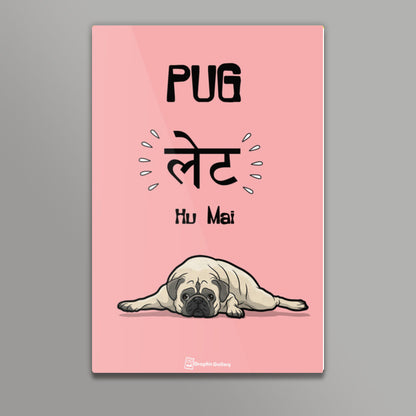 Pug-Late Wall Art