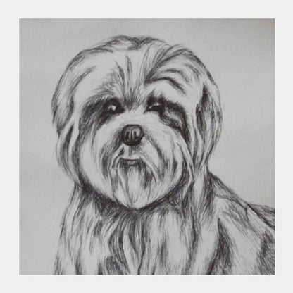 baby dog Square Art Prints