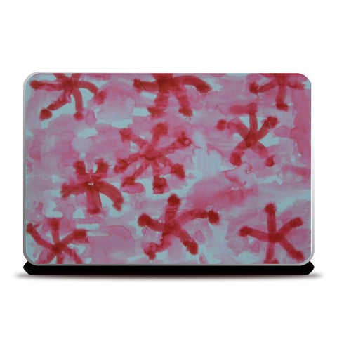 pink flora Laptop Skins
