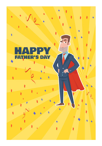 Super Dad With Superhero Look Fathers Day | #Fathers Day Special  Wall Art