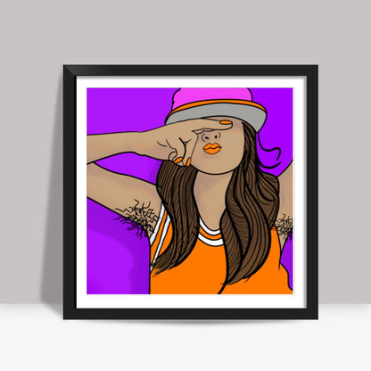 no shave underarm! Square Art Prints