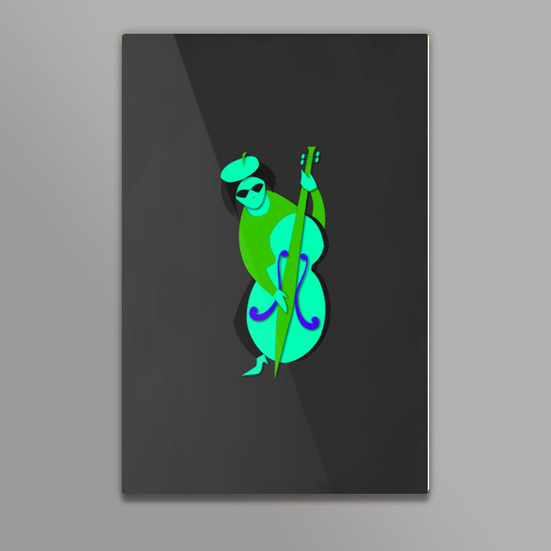 Jazz Man - Double Bass Wall Art