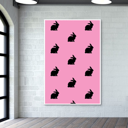 Bunnies Pink Wall Art