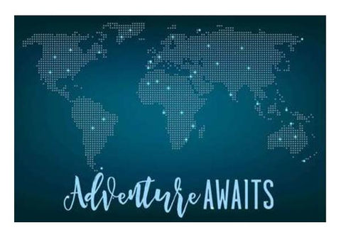 Adventure Awaits World Map Wall Art PosterGully Specials