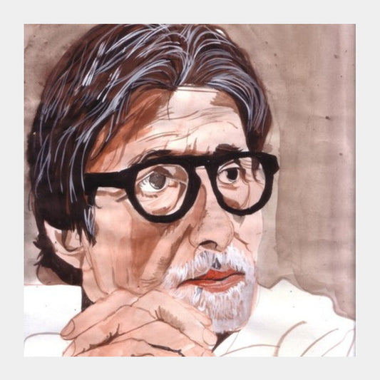 Amitabh Bachchan is one of the biggest superstars of Bollywood Square Art Prints