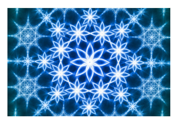 Blue Fractals Wall Art