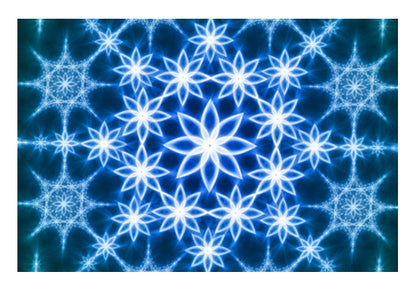 Blue Fractals Wall Art