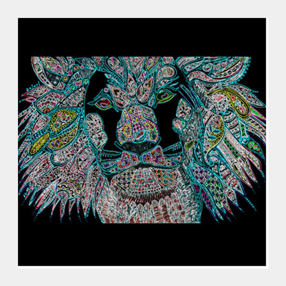 Leo (Neon Sign) Square Art Prints