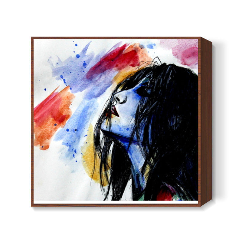 THE ARDENT DEW | WOMAN PAINTING Square Art Prints